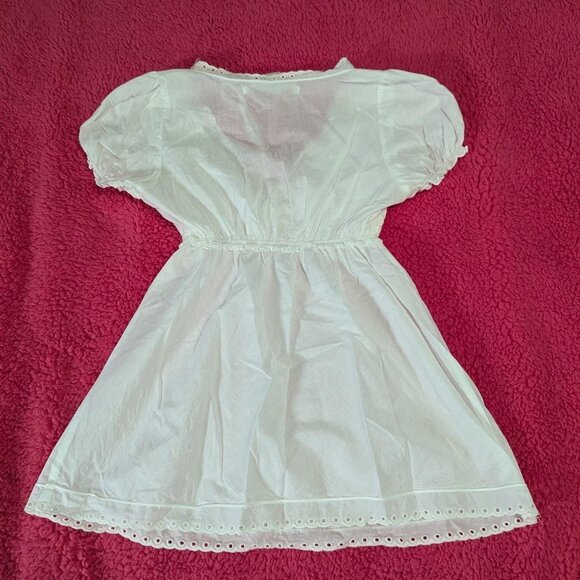 White Babydoll Short Sleeve top - Picture 4 of 5